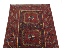 Load image into Gallery viewer, Handmade Antique, Vintage oriental Persian Baluch rug - 180 X 92 cm
