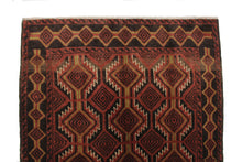 Load image into Gallery viewer, Handmade Antique, Vintage oriental Persian Baluch rug - 186 X 96 cm
