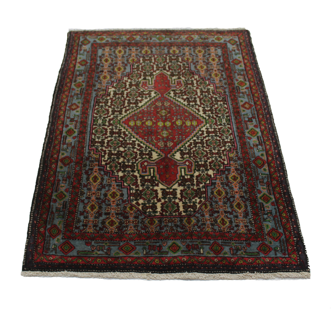 Handmade Antique, Vintage oriental Persian Sirjan rug - 136 X 85 cm