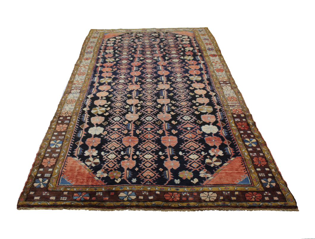 Handmade Antique, Vintage oriental Persian Malayer rug - 373 X 172 cm