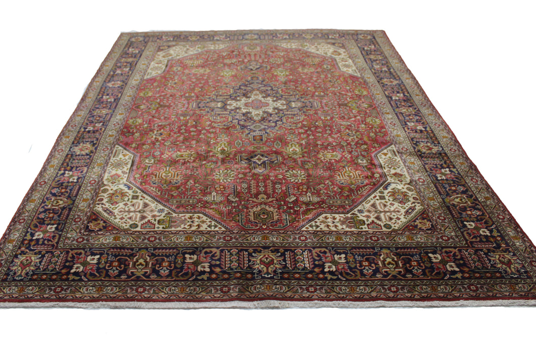 Handmade Antique, Vintage oriental Persian Tabriz rug - 345 X 235 cm