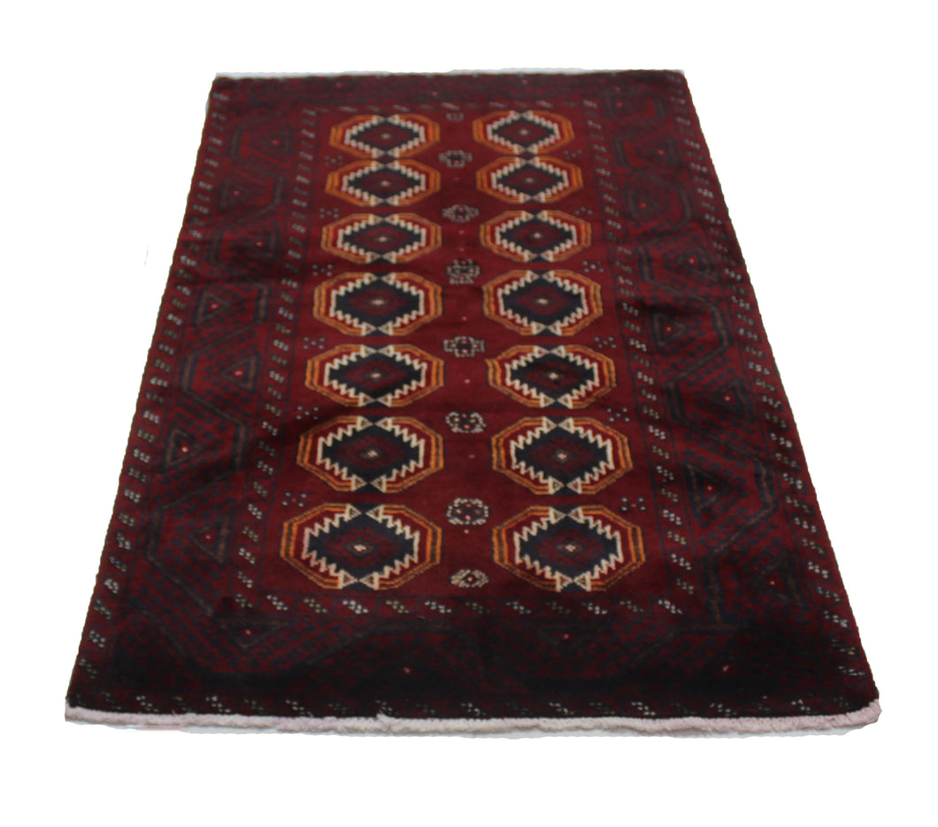 Handmade Antique, Vintage oriental Persian Baluch rug - 180 X 103 cm