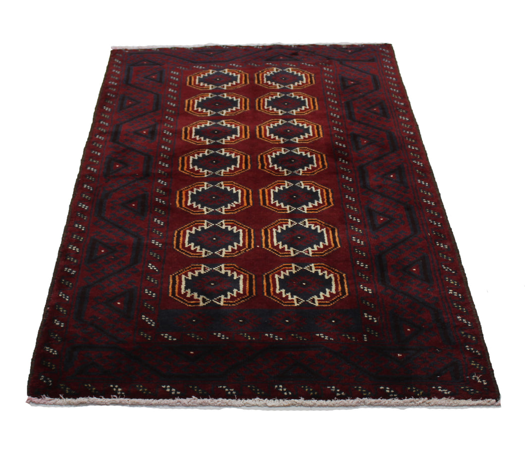 Handmade Antique, Vintage oriental Persian Baluch rug - 182 X 95 cm