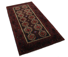 Load image into Gallery viewer, Handmade Antique, Vintage oriental Persian Baluch rug - 180 X 93 cm
