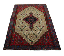 Load image into Gallery viewer, Handmade Antique, Vintage oriental Persian Songol rug - 208 X 102 cm
