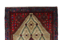 Load image into Gallery viewer, Handmade Antique, Vintage oriental Persian Songol rug - 208 X 102 cm
