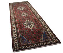 Load image into Gallery viewer, Handmade Antique, Vintage oriental Persian Khoram abad rug - 404 X 118 cm
