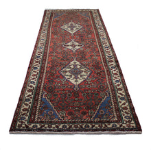 Load image into Gallery viewer, Handmade Antique, Vintage oriental Persian Khoram abad rug - 404 X 118 cm
