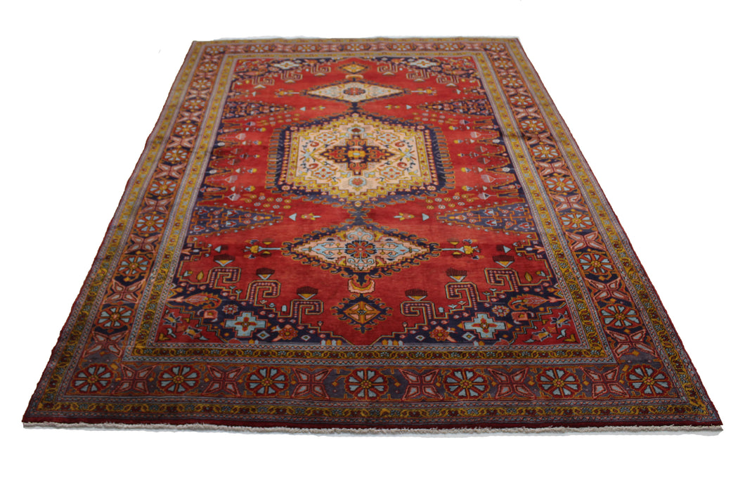 Handmade Antique, Vintage oriental Persian Vis rug - 322 X 212 cm