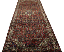 Load image into Gallery viewer, Handmade Antique, Vintage oriental Persian Hosinabad rug - 317 X 107 cm
