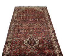 Load image into Gallery viewer, Handmade Antique, Vintage oriental Persian Hosinabad rug - 317 X 107 cm
