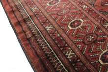 Load image into Gallery viewer, Handmade Antique, Vintage oriental Persian Turkaman rug - 345 X 233 cm
