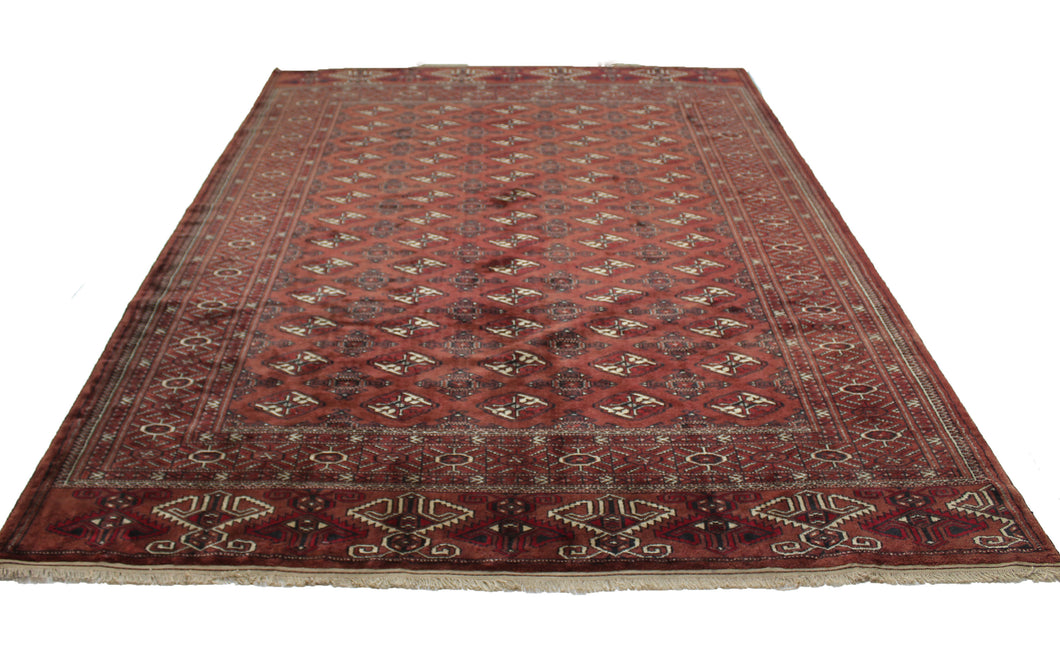 Handmade Antique, Vintage oriental Persian Turkaman rug - 345 X 233 cm