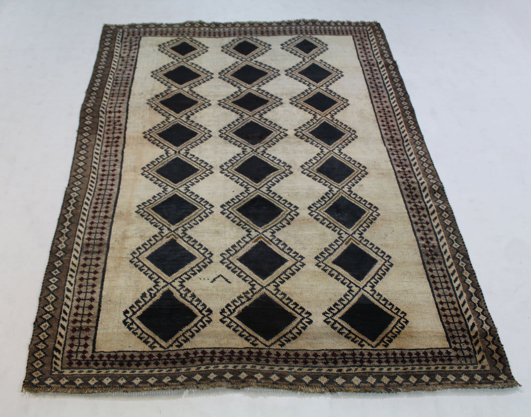 Handmade Antique, Vintage oriental Persian Qashqai gabbe  - 245 X 147 cm