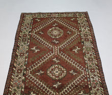 Load image into Gallery viewer, Handmade Antique, Vintage oriental Persian Qashqai rug - 308 X 123 cm
