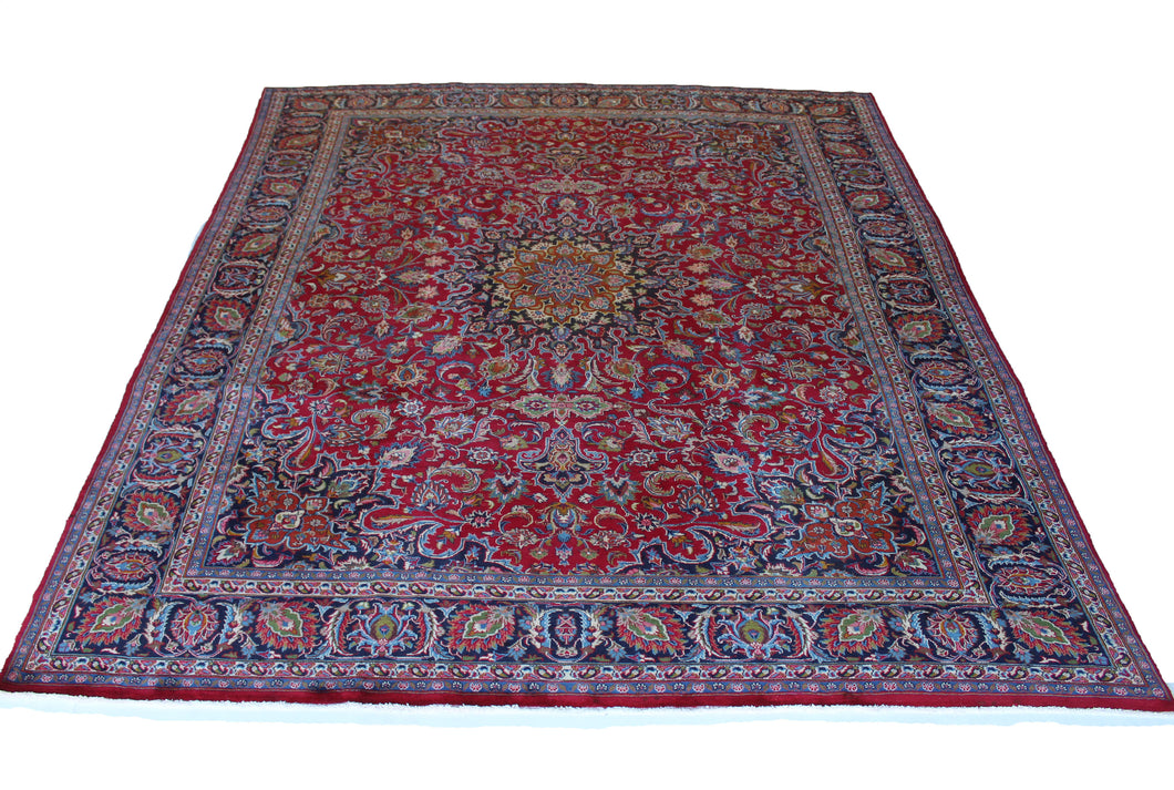 Handmade Antique, Vintage oriental Persian Mashad rug - 390 X 290 cm