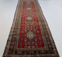 Load image into Gallery viewer, Handmade Antique, Vintage oriental Persian Tabriz rug - 447 X 112 cm
