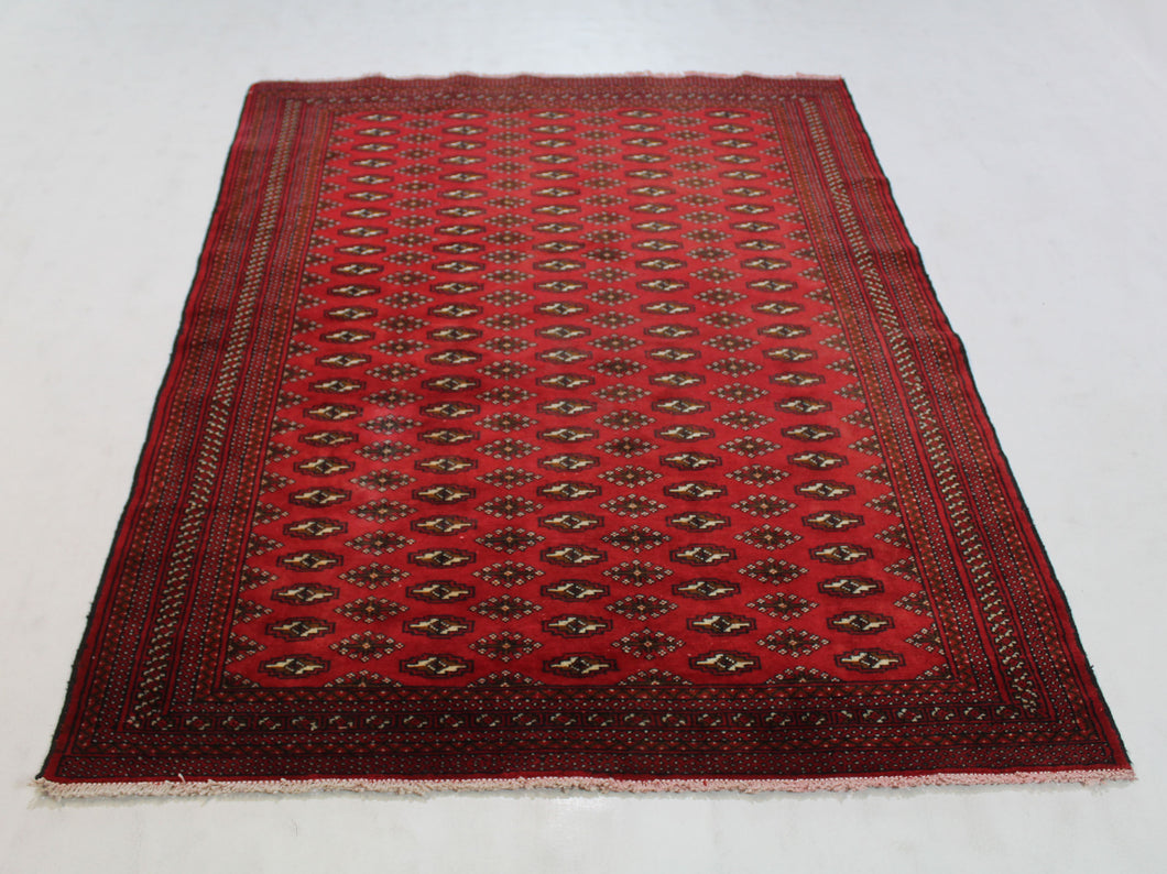 Handmade Antique, Vintage oriental Persian Turkaman rug - 190 X 135 cm