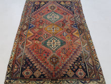 Load image into Gallery viewer, Handmade Antique, Vintage oriental Persian Qashqai rug - 197 X 118cm
