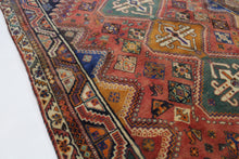 Load image into Gallery viewer, Handmade Antique, Vintage oriental Persian Qashqai rug - 197 X 118cm
