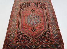 Load image into Gallery viewer, Handmade Antique, Vintage oriental Persian Zanjan rug - 195 X 130 cm
