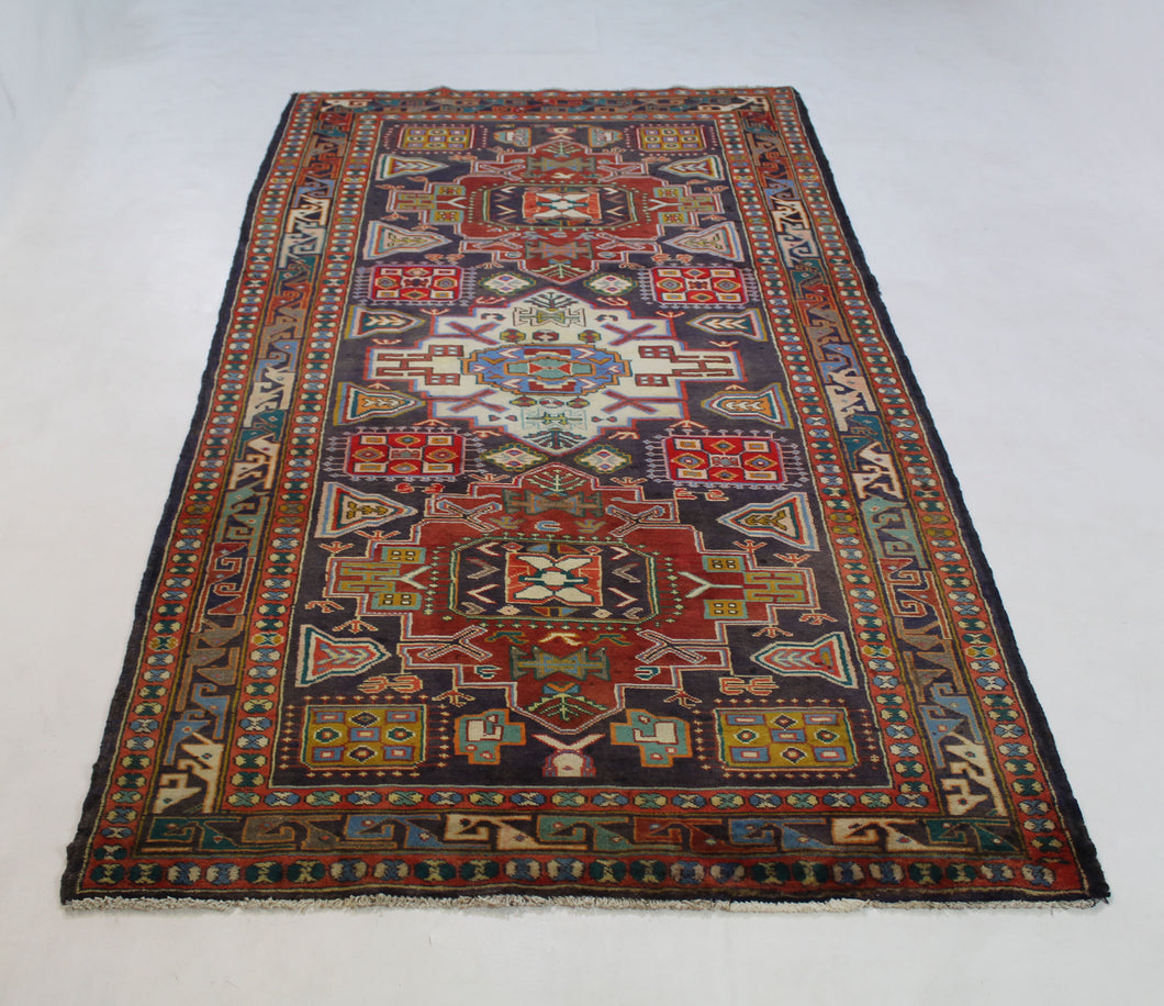 Handmade Antique, Vintage oriental Persian Ardabil rug - 283 X 140 cm