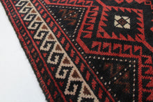 Load image into Gallery viewer, Handmade Antique, Vintage oriental Persian  Baluch rug - 164 X 75 cm
