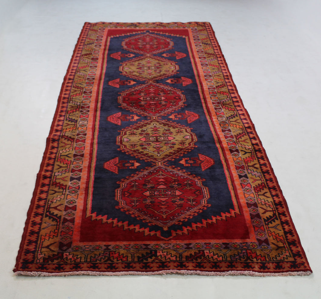 Handmade Antique, Vintage oriental Persian Sarab rug - 320 X 120 cm